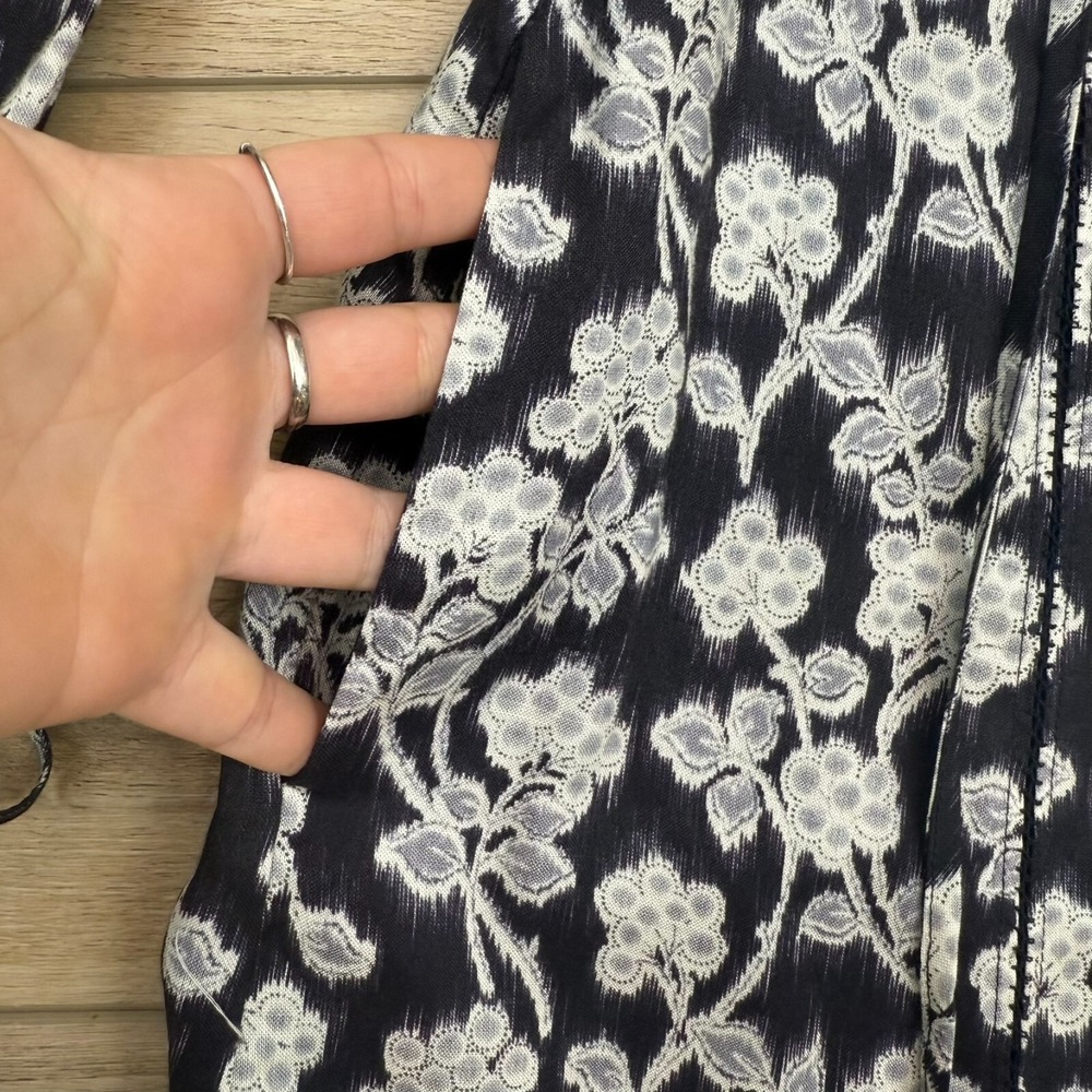 Rebecca Taylor Alicia Floral Midi Dress Long Sleeve Lined Boho Pockets‎ - Picture 5 of 16